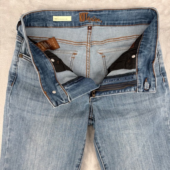 Kut from the Kloth Jeans Women 6 (28x27) Nikki Ankle Flare Raw Hem Flap Pockets - Picture 5 of 14